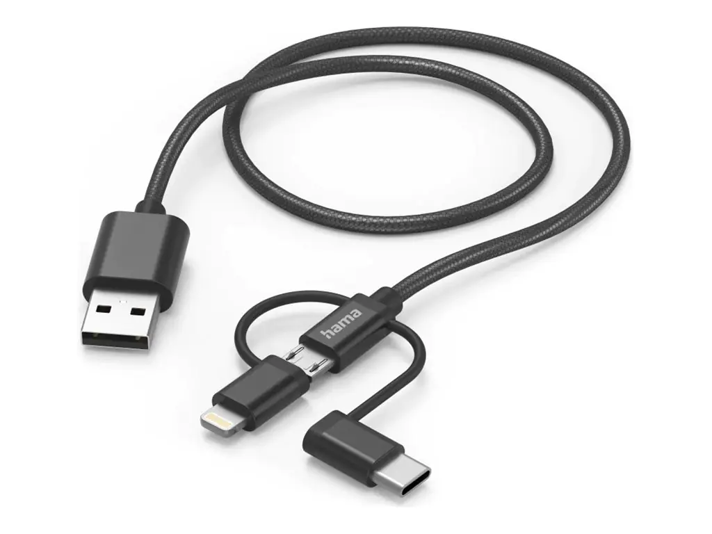 Hama 00201536 - 1,5 m - USB A - USB C - USB 2.0 - 0,48 Gbit/s - Schwarz