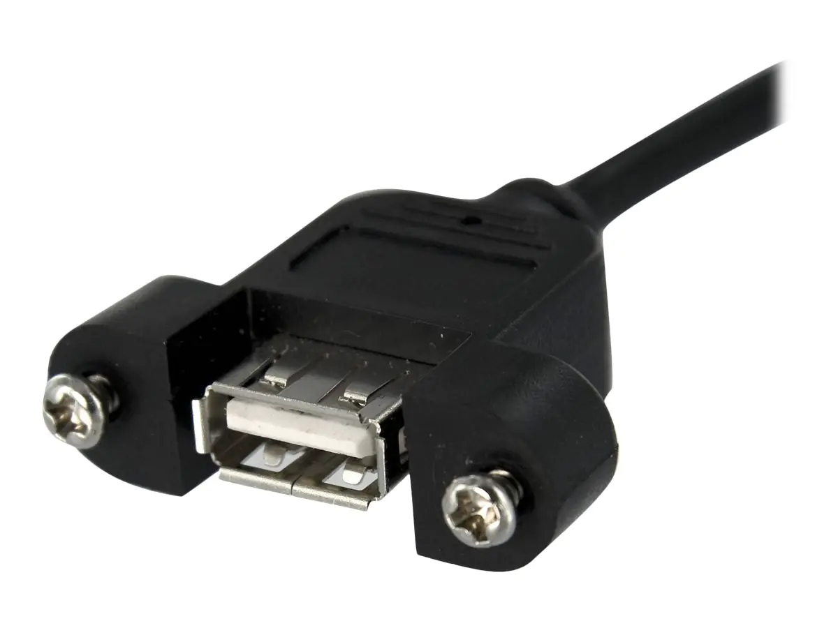 StarTech 90cm USB 2.0 Blendenmontage Kabel - USA A auf 5 pin Mainboard Pfostenstecker Buchse - Bu/Bu - USB-Kabel intern auf extern - 5-poliger USB 2.0-Header (W) zu USB (W) - 90 cm - Schwarz