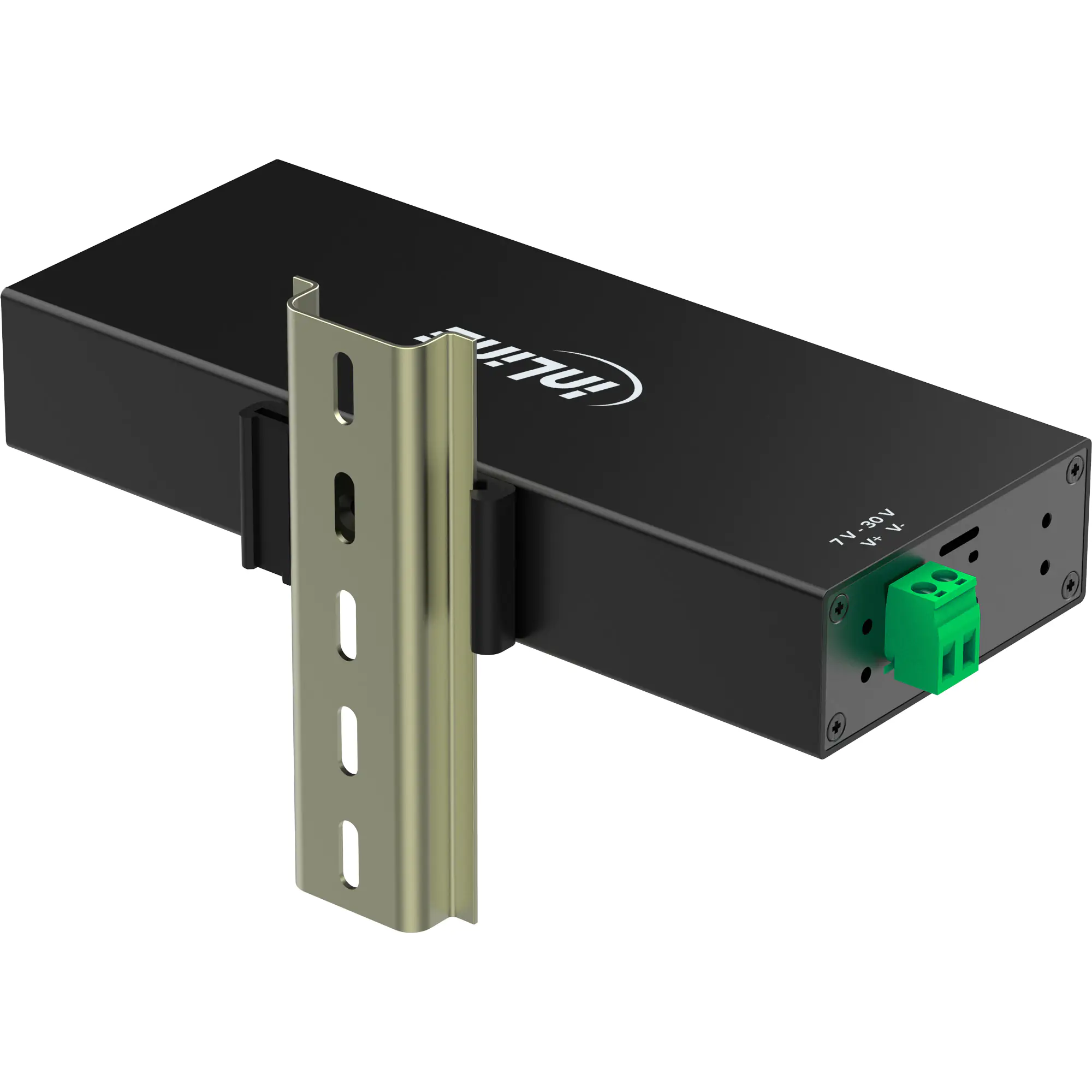 InLine USB 3.2 Gen.1 Industrie-Hub - 10 Port - Aluminiumgehäuse - mit Netzteil