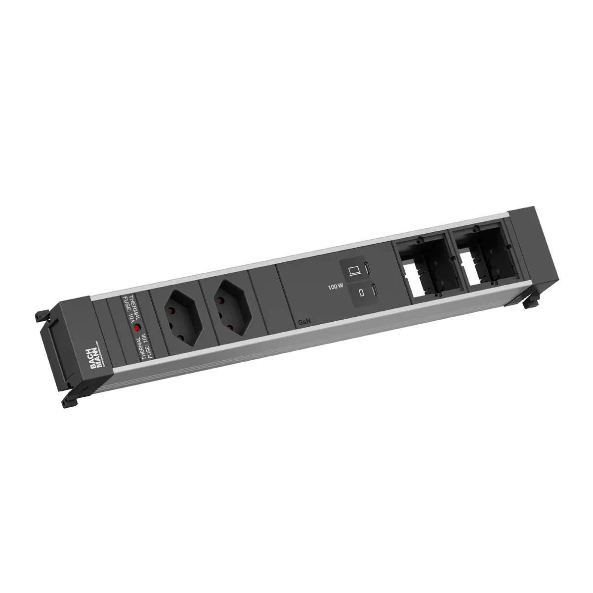 Bachmann POWER FRAME L 2xCH 0° 1xUSB C/C 100W 2xCM - Zubehör Stromversorgung