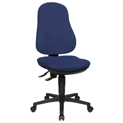 TOPSTAR Bürodrehstuhl Point 70 41-53cm Permanentkontaktmechanik Rolle hart gebremst (für Teppichboden) optionales Zubehör: Armlehnen 7082: SU(B), 7096: U2 Polyamid blau