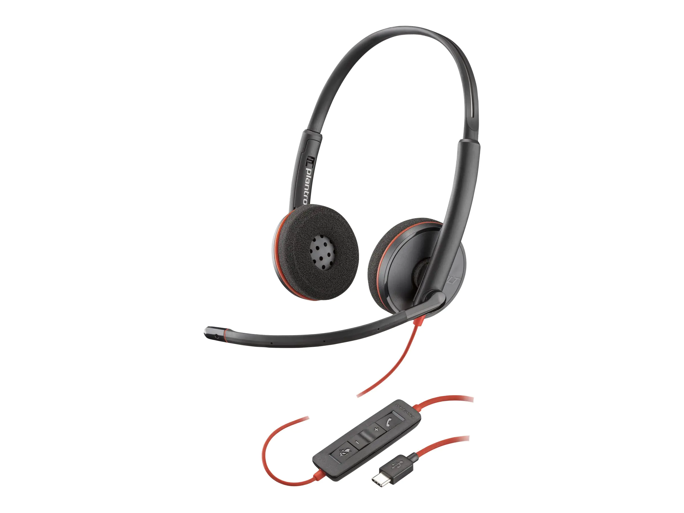Poly Blackwire C3220 - Blackwire 3200 Series - Headset - On-Ear - kabelgebunden - USB-C - Schwarz - Skype-zertifiziert, Avaya Certified, Cisco Jabber Certified