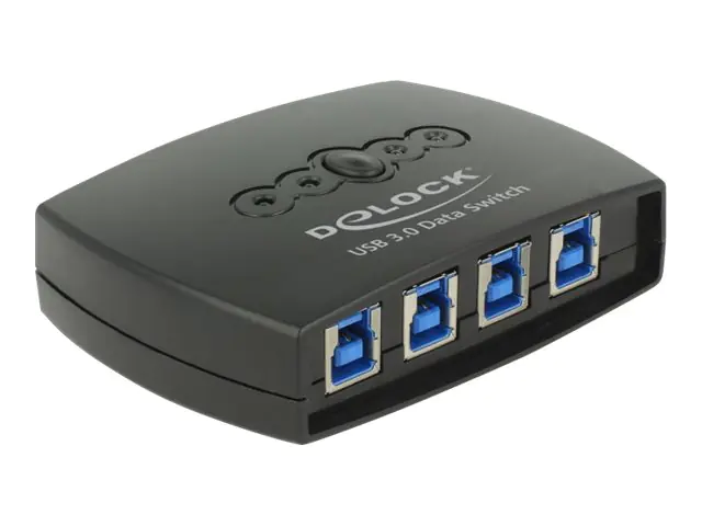 DeLock USB 3.0 Sharing Switch 4 - 1 - USB-Umschalter für die gemeinsame Nutzung von Peripheriegeräten - 4 x SuperSpeed USB 3.0 - Desktop