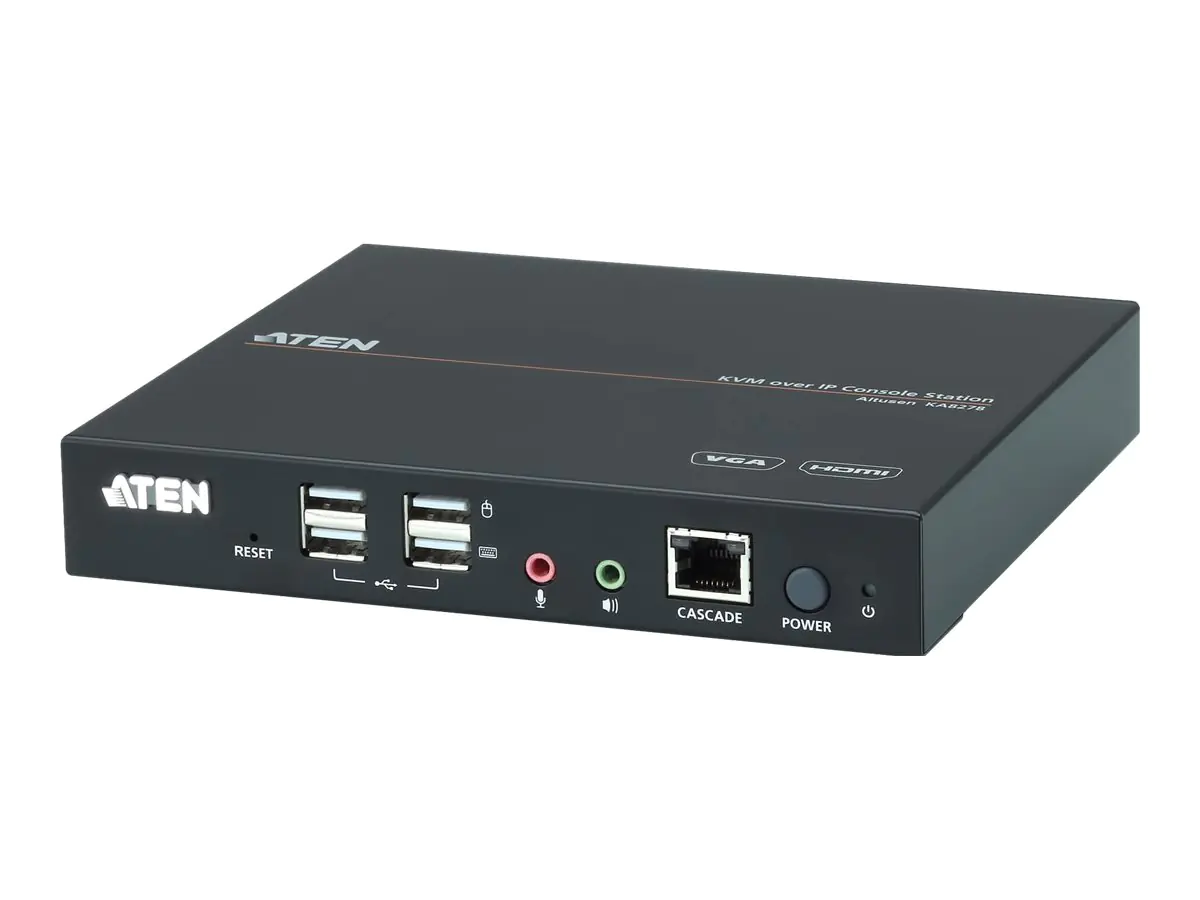 ATEN VGA/HDMI KVM over IP Console Station KA8278 - KVM-/Audio-Extender - HDMI, VGA - USB - 0U