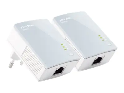 TP-Link TL-PA411KIT AV500 Nano Powerline Adapter Starter Kit - Powerline Adapterkit - HomePlug AV (HPAV) - an Wandsteckdose anschließbar (Packung mit 2)