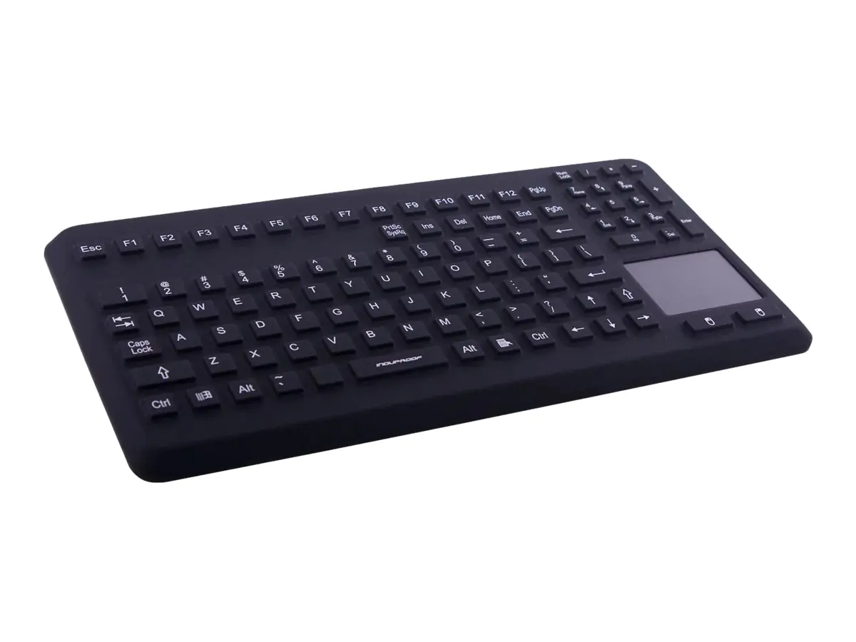 InduProof Advanced - Tastatur - wasser- und staubdicht, Silikon - mit Touchpad - Robust - waschbar - USB - QWERTZ - Deutsch - Schwarz