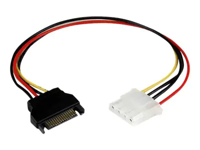 StarTech 30cm SATA auf Molex LP4 Stromadapter - Bu/St - Serial ATA zu 4pin Stromkabel Adapter - Netzteil - interne Stromversorgung, 4-polig (W) zu SATA-Stromstecker (M) - 30.48 cm - für P/N: SATSASBP425