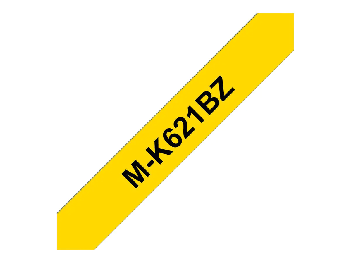 Brother M-K621BZ - Schwarz auf Gelb - Rolle (0,9 cm x 8 m) 1 Kassette(n) nicht-laminiertes Schriftband - für P-Touch PT-55, PT-65, PT-75, PT-85, PT-90, PT-BB4