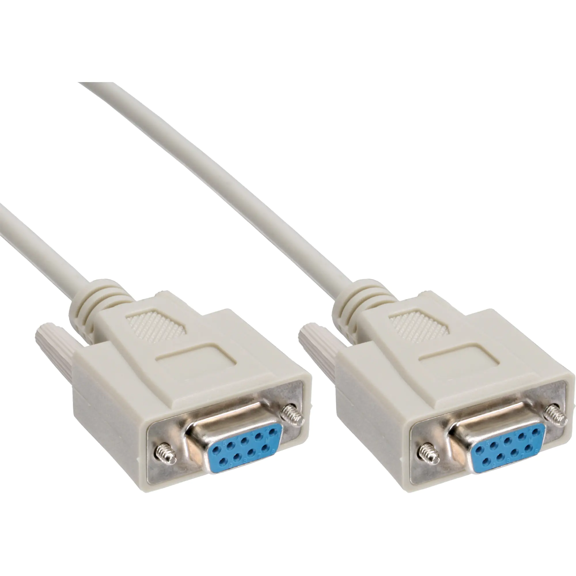 InLine - Nullmodemkabel - DB-9 (W) zu DB-9 (W) - 10 m - geformt, Daumenschrauben