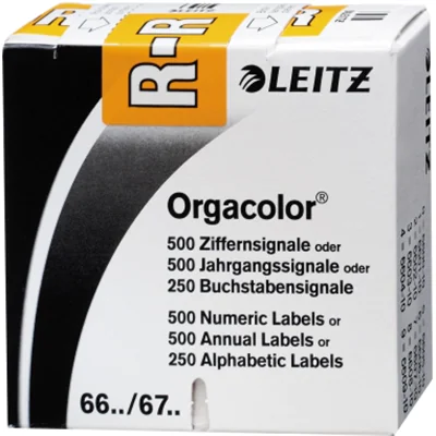 Leitz Buchstabensignal Orgacolor 66271000 R orange 250 St./Pack.