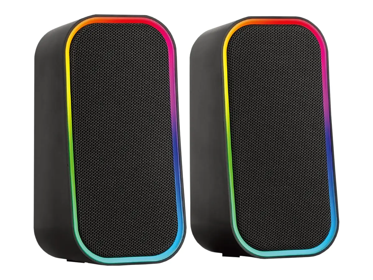 Speedlink Token RGB - Lautsprecher - für PC - 2.0-Kanal - kabellos - Bluetooth - 3 Watt - 6 Watt (Gesamt) - 50.8 mm (2") - Schwarz