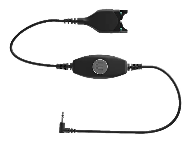 EPOS CMB 01 CTRL - Headset-Kabel - Headsetanschluss männlich gerade zu Mini-Stecker männlich gewinkelt - 80 cm - Schwarz - für IMPACT SC 230, 232, 260, 262, 630, 632, 660, 662