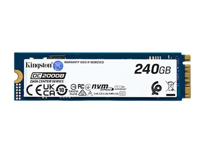 Kingston Data Center DC2000B - SSD - Enterprise - 240 GB - intern - M.2 2280 - PCIe 4.0 x4 (NVMe) SEDC2000BYM8/240G