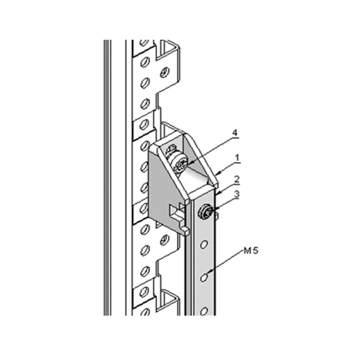 SCHROFF EARTHING BAR M5 440MM-20 PTS (19")