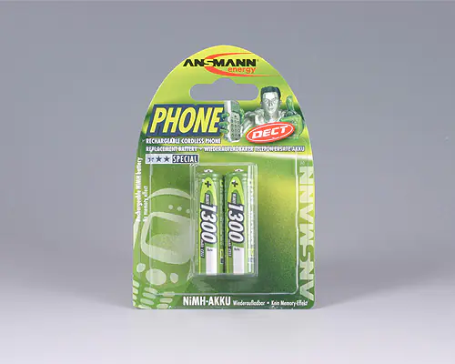 Ansmann Akku NiCd AA Mignon LR6 1300 mAh 1,2V 2er Blister 5030802