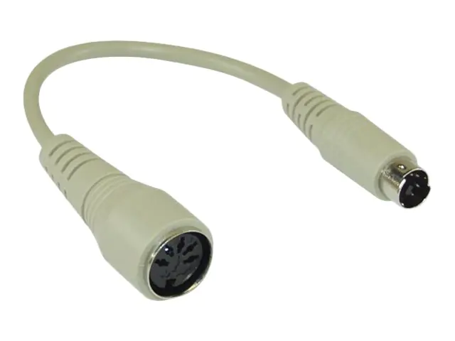 InLine - Tastaturadapter - PS/2 (M) zu DIN 5-polig (W) - 10 cm - geformt - beige