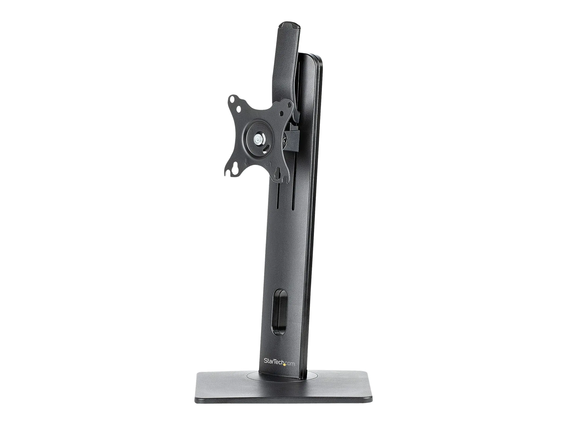 StarTech Free Standing Single Monitor Mount, Height Adjustable Monitor Stand, For VESA Mount Displays up to 32" (15lb/7kg), Ergonomic Monitor Stand for Desk, Tilt/Swivel/Rotate, Black - Universal Monitor Stand - Aufstellung - einstellbarer Arm - für Monit
