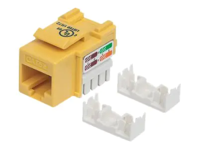 Intellinet Cat5e Modularbuchse, UTP, Keystone Jack, gelb, benötigt LSA-Auflegewerkzeug - Keystone Jack - CAT 5e - UTP - Gelb - 1 Anschluss