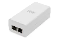 Digitus - Power Injector - Gigabit, aktiv, IEEE 802.3af, Midspan - Wechselstrom 100-240 V - 30 Watt - Ausgangsanschlüsse: 2 - weiß
