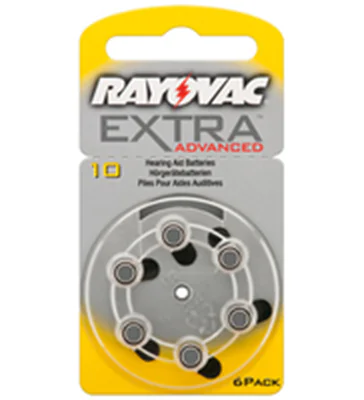 Rayovac Aid 10 - Hörgeraetebatterie Zink-Luft 5.8x3.5 mm Aid 10 6er-Pack - Batterie - 105 mAh 49588