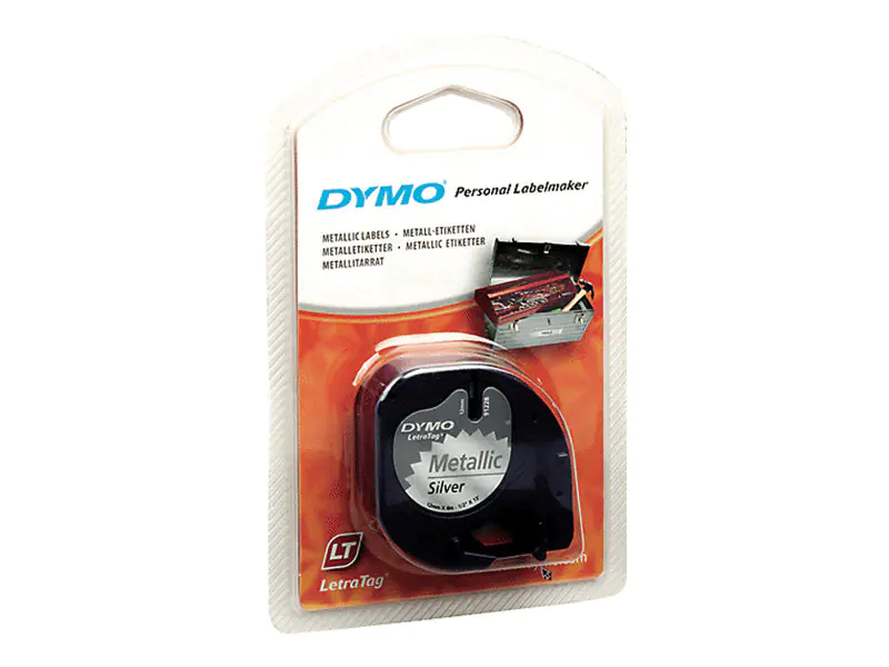 Dymo LetraTAG - Metal Silver - Rolle (1,2 cm x 4 m) 1 Kassette(n) Band S0721730