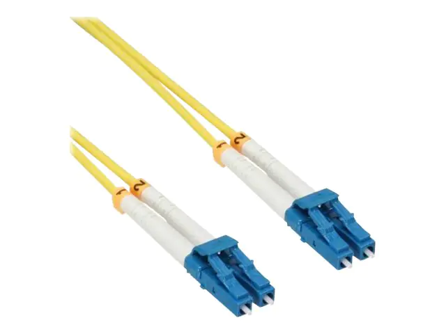 InLine - Patch-Kabel - LC Single-Modus (M) bis LC Single-Modus (M) - 10 m - Glasfaser - Duplex - 9/125 Mikrometer - OS2 - halogenfrei - Gelb