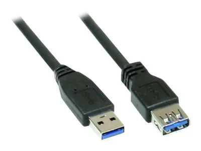 Good Connections - USB-Verlängerungskabel - USB Typ A (M) zu USB Typ A (W) - USB 3.0 - 3 m - Schwarz