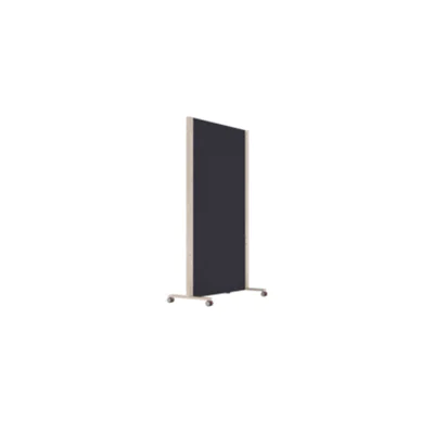 magnetoplan® Stellwand Akustik Wood 107 x 180 cm (B x H) Zweibeinstativ Filz blau