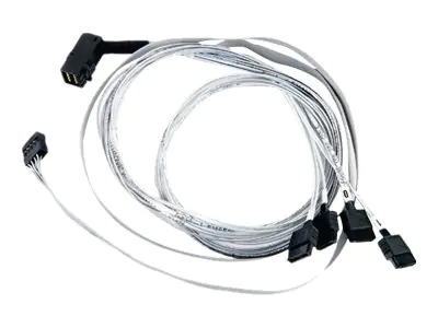 Microchip Adaptec - Internes SAS-Kabel - mit Sidebands - SAS 6Gbit/s - 4-Lane - SATA (W) zu 4x Mini SAS HD (SFF-8643) (M) - 80 cm - rechts-gewinkelter Stecker