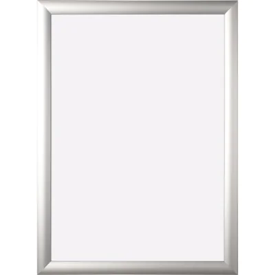 Bi-office Bilderwechselrahmen Snap 23,7 x 32,5 x 1,1 cm (B x H x T) DIN A4 Aluminium, eloxiert silber