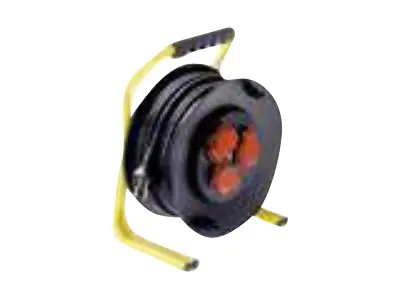 Bachmann - Verlängerungsrolle - Wechselstrom 250 V - Ausgangsanschlüsse: 3 (3 x Eurostecker) - 40 m Schnur - Schwarz