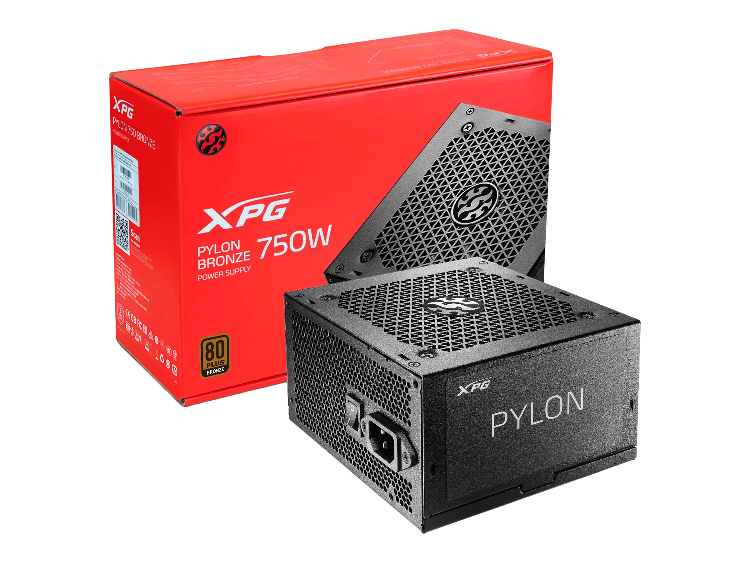 XPG PYLON - Netzteil (intern) - ATX12V 2.52 - 80 PLUS Bronze - Wechselstrom 90-264 V - 550 Watt - Europa