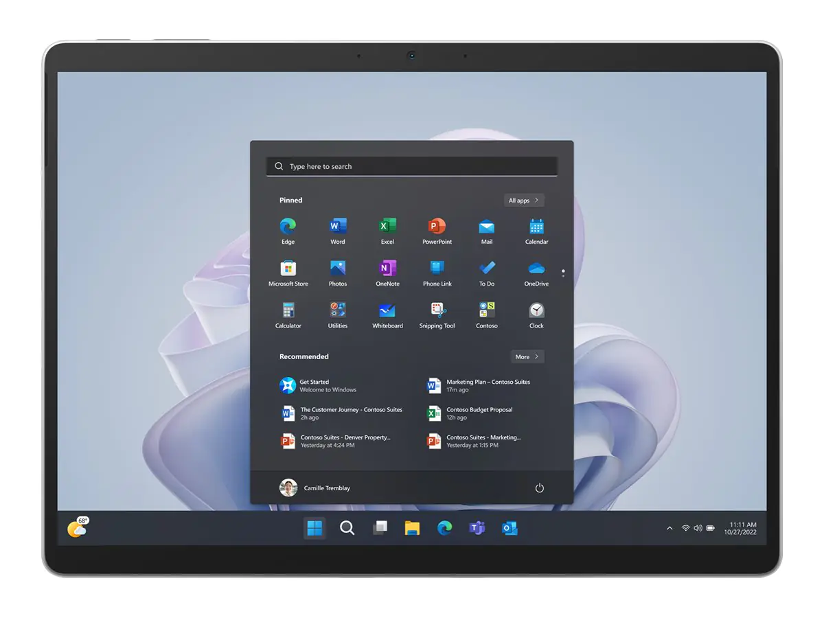 Microsoft Surface Pro 9 for Business - Tablet - Intel Core i5 1245U / 1.6 GHz - Evo - Win 11 Pro - Intel Iris Xe Grafikkarte - 16 GB RAM - 256 GB SSD - 33 cm (13") Touchscreen 2880 x 1920 @ 120 Hz - Wi-Fi 6E - Platin