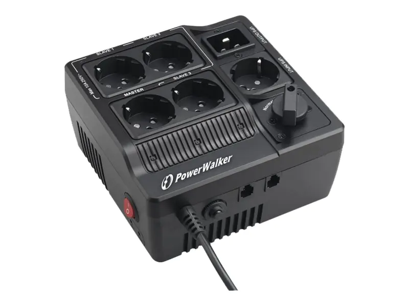 PowerWalker MBS - Stromverteilungseinheit - Wechselstrom 208/220/230/240 V - Eingabe, Eingang IEC 60320 C20 - Ausgangsanschlüsse: 4 - Schwarz