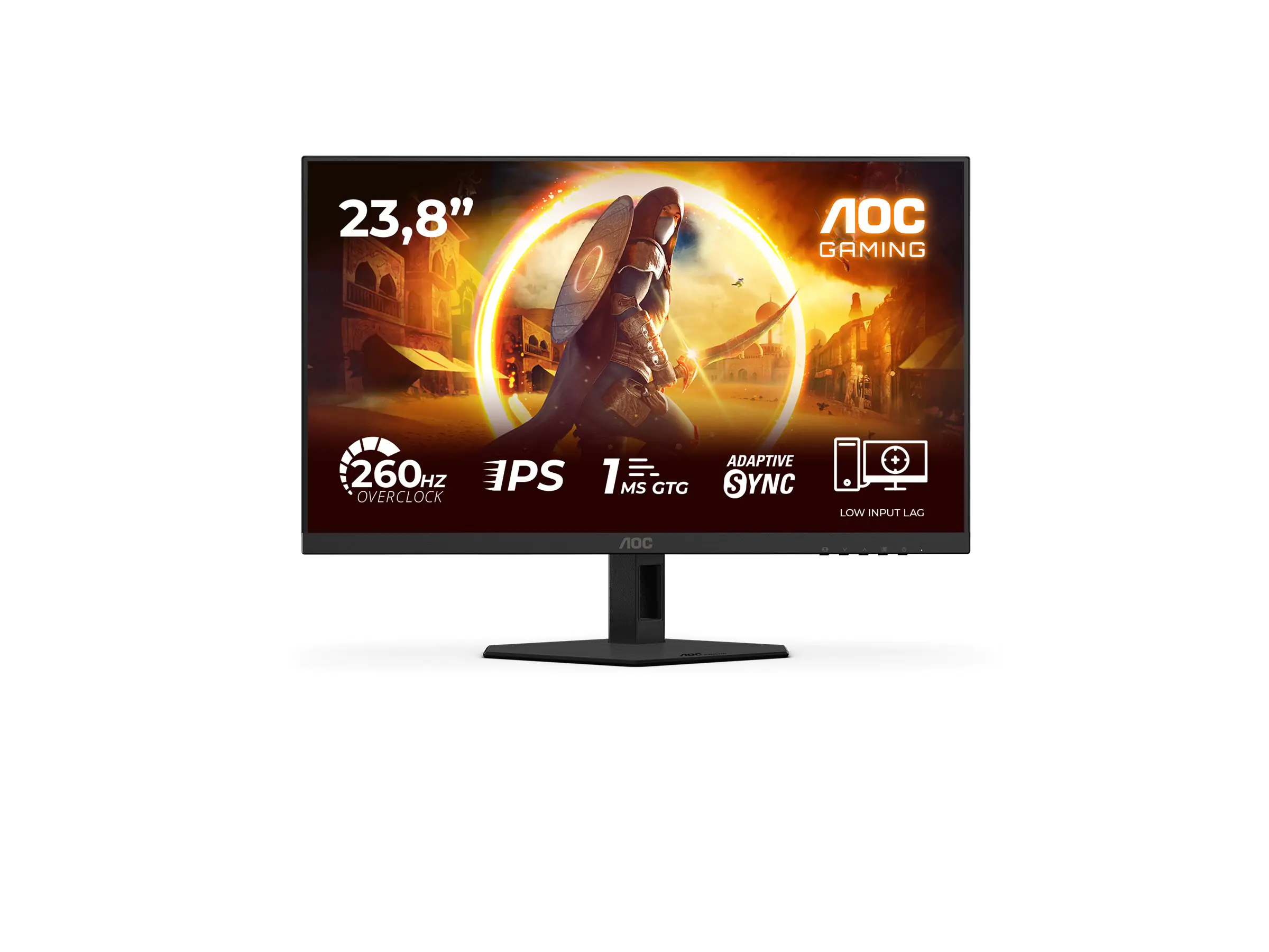AOC G4 24G4ZRE, 60,5 cm (23.8"), 1920 x 1080 Pixel, Full HD, LED, 1 ms, Schwarz, Rot