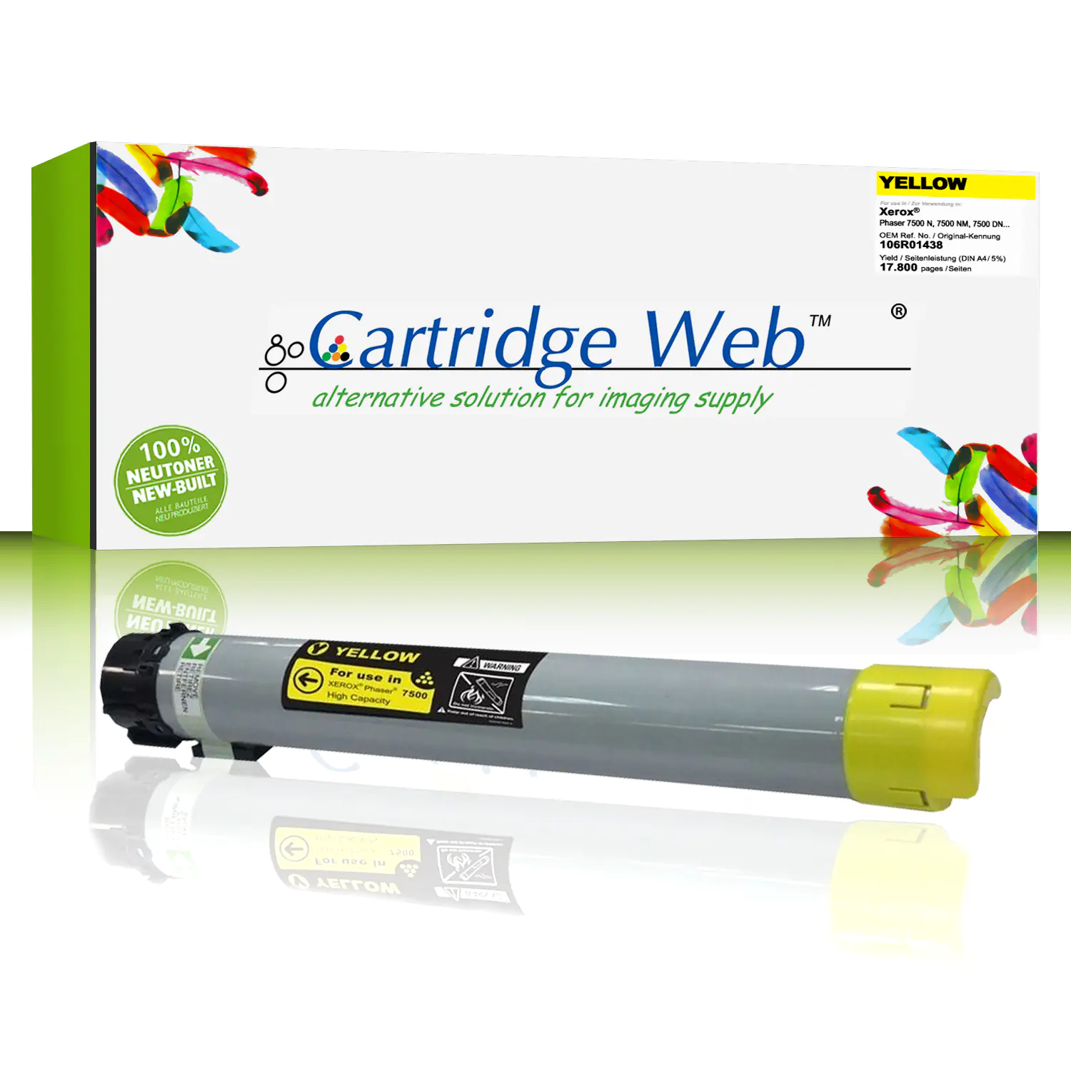 CartridgeWeb Toner kompatibel zu Xerox 106R01438 gelb 17.800 Seiten