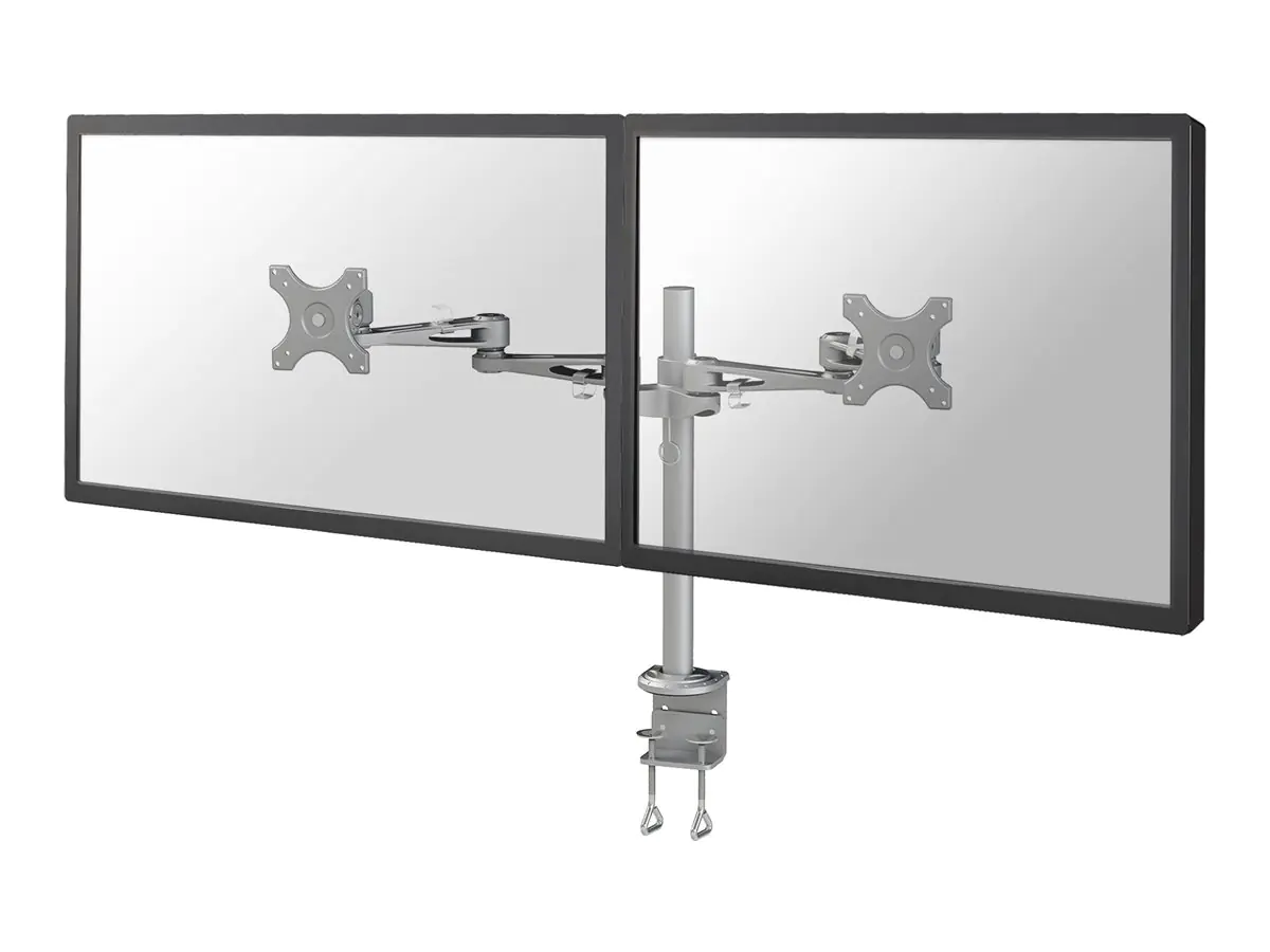 Neomounts FPMA-D935D - Befestigungskit - Voll beweglich - für 2 LCD-Displays - Silber - Bildschirmgröße: 25.4-68.6 cm (10"-27") - Klemmmontage, Tischmontage