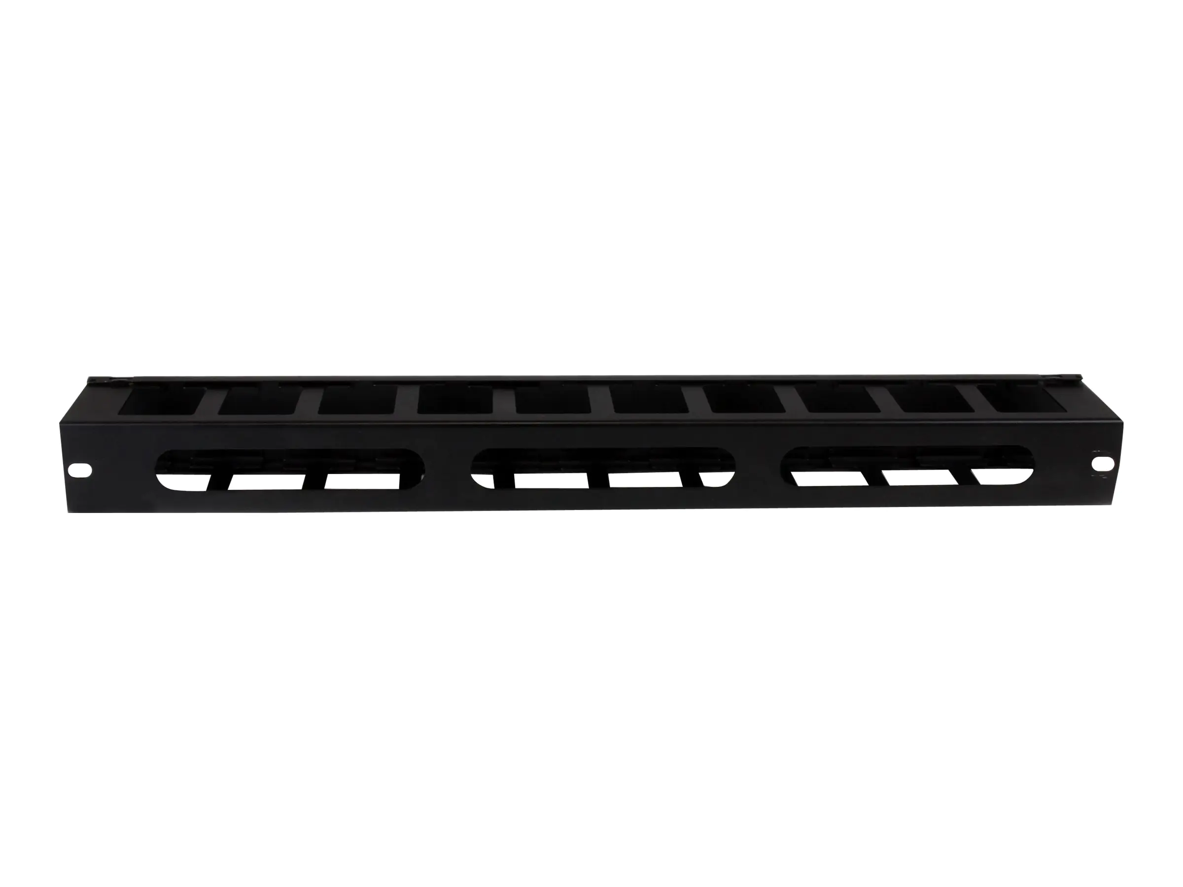 StarTech 1 HE 19 Rangierpanel / Kabelordner Kabelmanagement mit Abdeckung - Server Finger Kabelkanal - Kabelführungsplatte für Schaltschrank - 1U - 48.3 cm (19") - für P/N: RK12WALLOA, RK1536BKF, RK15WALLO, RK15WALLOA, RK1836BKF, RK4236BKB, RKQMCAB12V2
