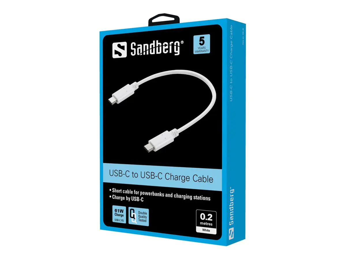 Sandberg - USB-Kabel - USB-C (M) zu USB-C (M) - 20 cm