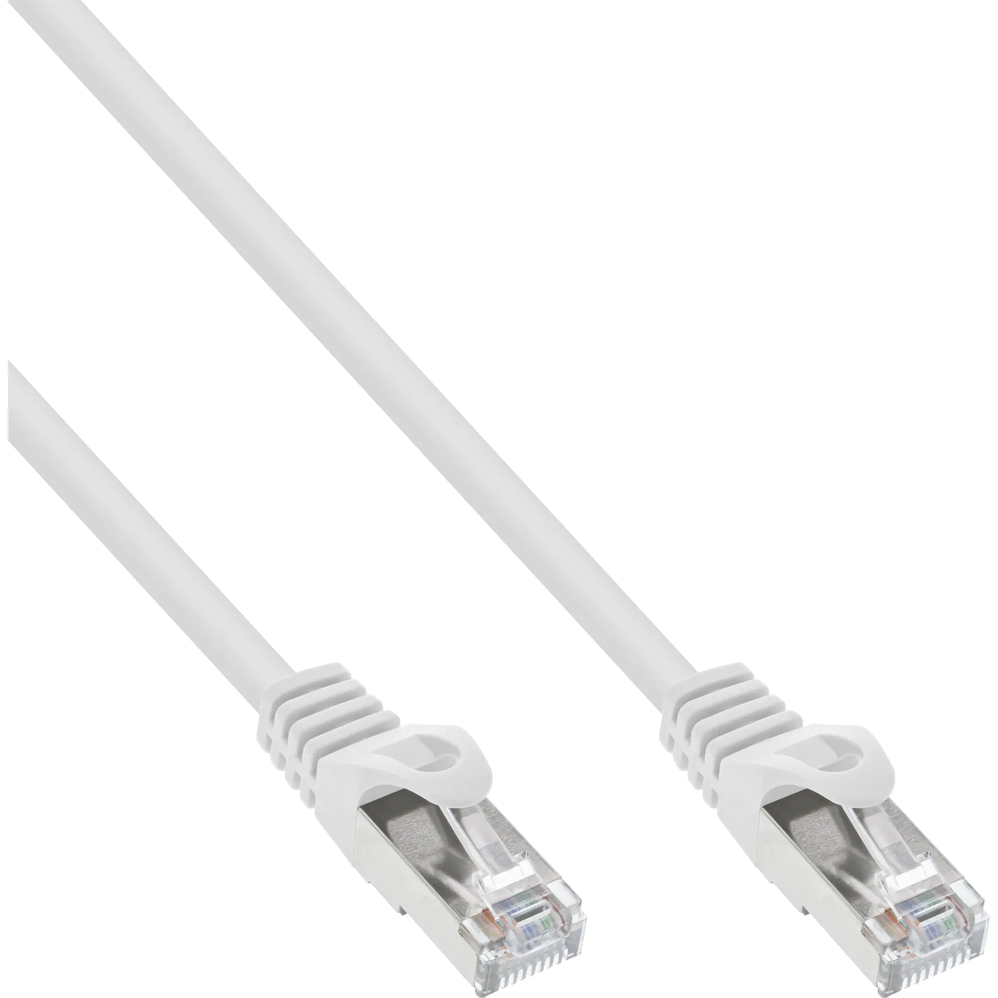 InLine - Patch-Kabel - RJ-45 (M) zu RJ-45 (M) - 10 m - SFTP - CAT 5e - geformt - weiß