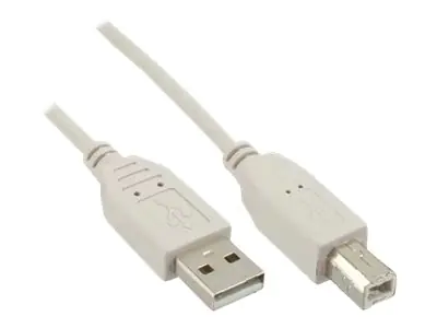InLine USB 2.0 cable - USB-Kabel - USB (M) zu USB Typ B (M) - 1.8 m - beige