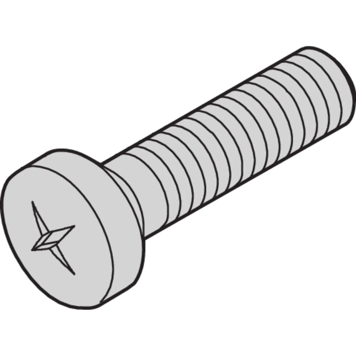 SCHROFF SCREW POSIPAN M4X10MM(100PC)