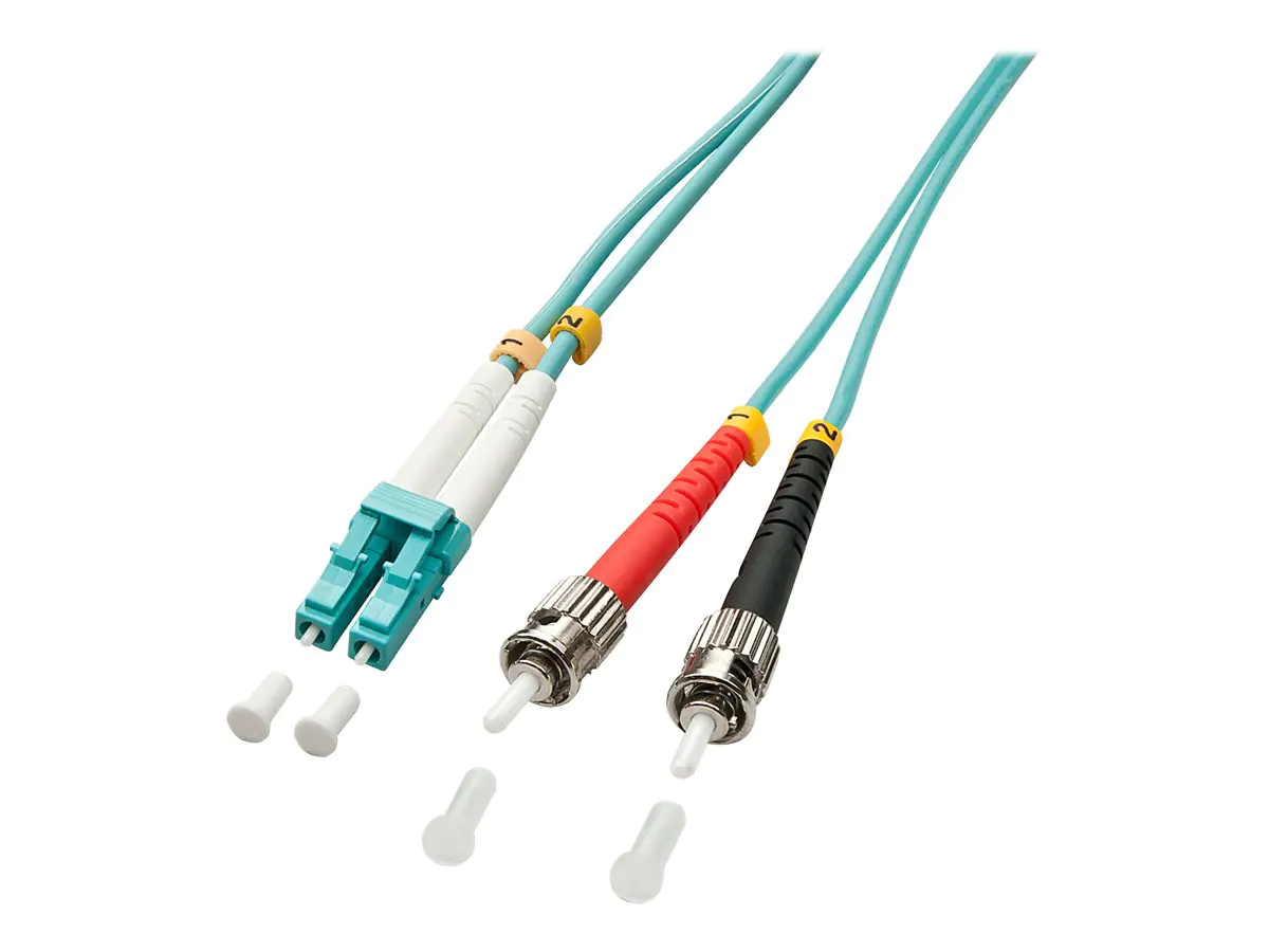 Lindy - Patch-Kabel - ST multi-mode (M) zu LC Multi-Mode (M) - 10 m - Glasfaser - Duplex - 50/125 Mikrometer - OM3 - halogenfrei
