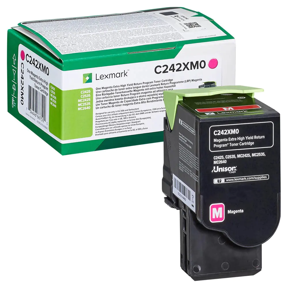 Lexmark - Besonders hohe Ergiebigkeit - Magenta - Original - Tonerpatrone LCCP, LRP - für Lexmark C2425dw, C2535dw, MC2425adw, MC2535adwe, MC2640adwe