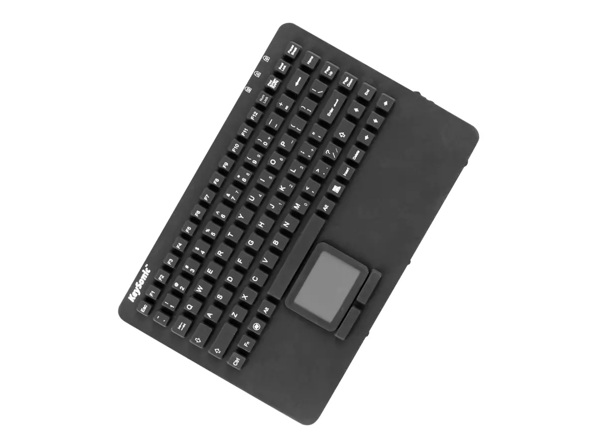 Keysonic KSK-5230 IN - Tastatur - mit Touchpad - USB - USA - Schwarz / Weiß