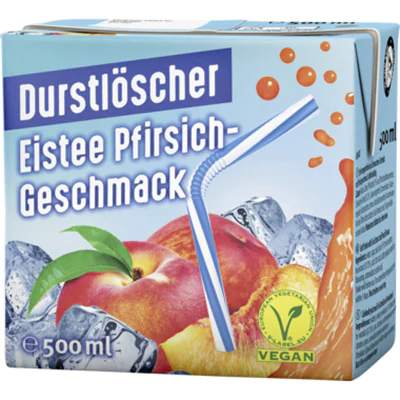 Durstlöscher Softdrink Eistee Pfirsich 12 x 0,5 l/Pack.