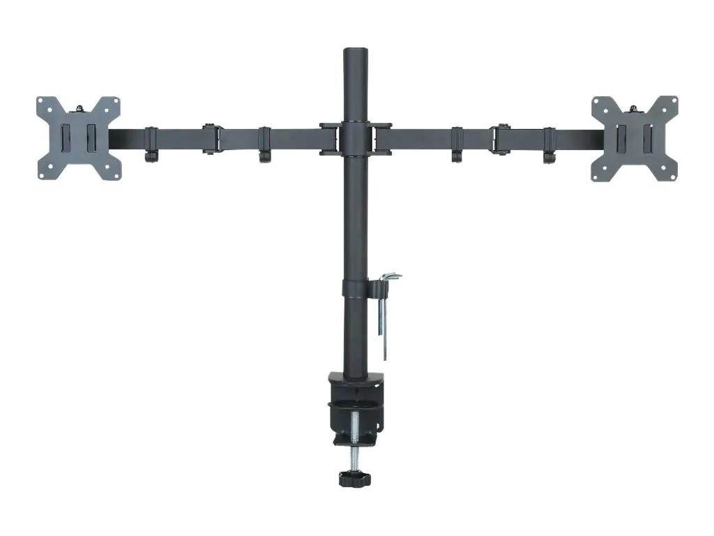 TECHly - Aufstellung - für 2 LCD-Displays - Schwarz - Bildschirmgröße: 33-68.6 cm (13"-27") - Klemmmontage