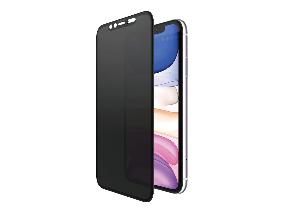 PanzerGlass CamSlider Dual Privacy - Bildschirmschutz für Handy - Glas - mit Sichtschutzfilter - Schwarz - für Apple iPhone 11, XR