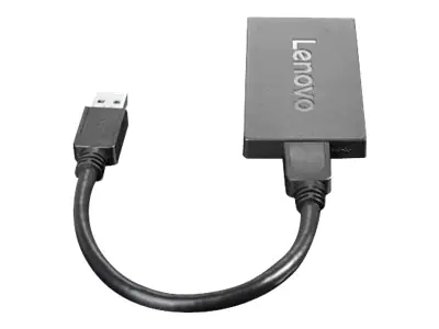 Lenovo - Externer Videoadapter - USB 3.0 - DisplayPort - für ThinkPad P14s Gen 2; T15 Gen 2; X1 Yoga Gen 6; X13 Gen 2; V14 IGL; Yoga Slim 7 Pro 14