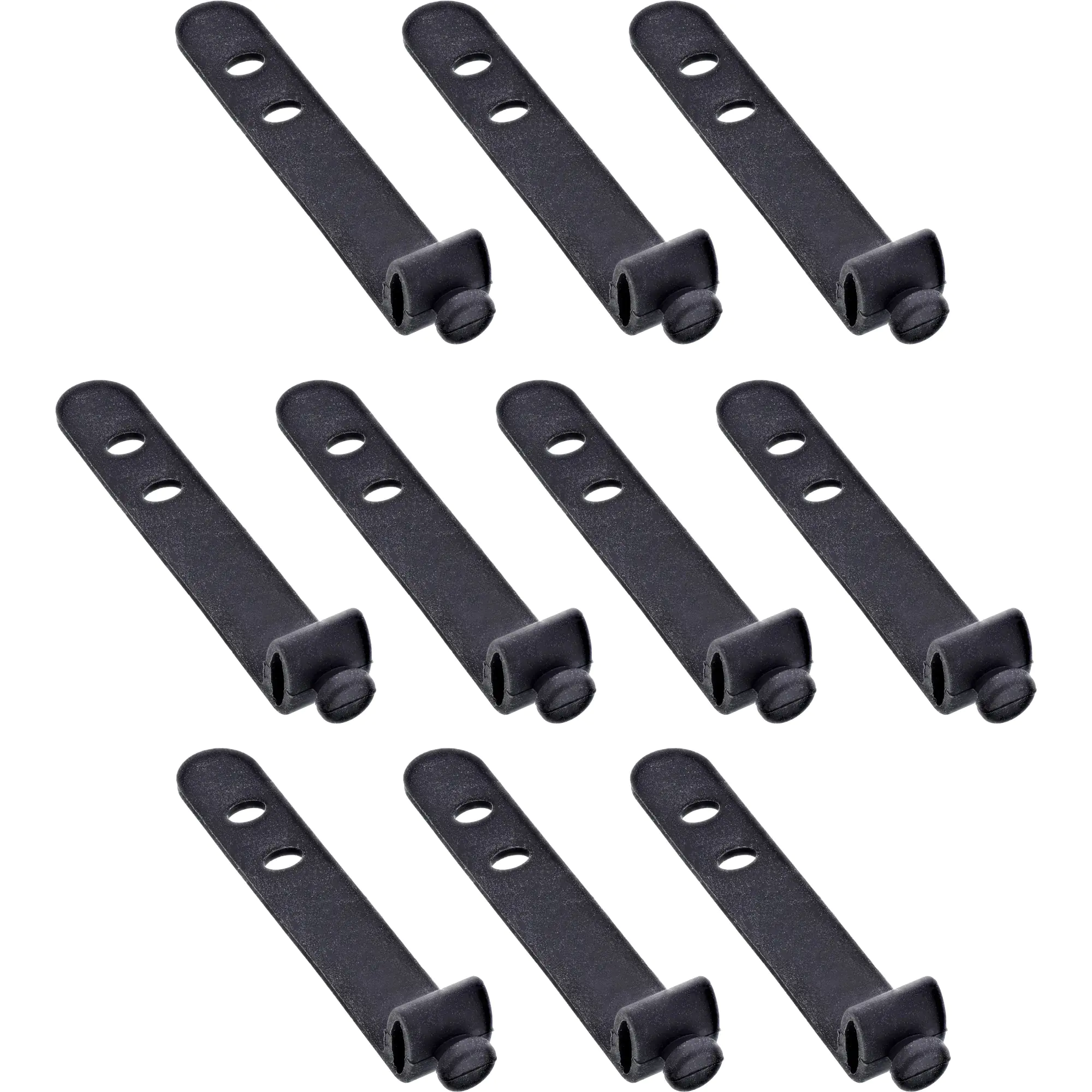 InLine 10er Pack Kabelbinder Silikon - wiederverschließbar - 65x10mm - schwarz